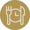 Icon für Mittagstisch in Gold